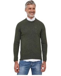 Barbour - Truien & Vesten ,Groen ,Wol Tisbury Crewneck Trui - Lyst