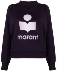 Isabel Marant - Moby pullover, mittelschweres fleece, samt-logo isabel marant étoile - Lyst