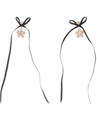 Simone Rocha - Mini Daisy Drop Strik Oorbellen - Lyst