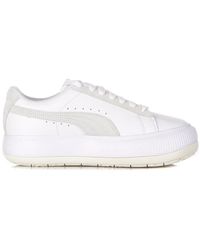PUMA - Schoenen ,Wit ,Suède Witte Suède Lage Schoen Mayu Mix - Lyst