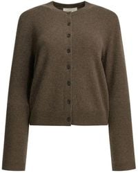 Lisa Yang - Truien & Vesten ,Bruin ,Kasjmier Cashmere Crew Neck Cardigan - Lyst