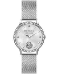 Versus - Accessoires ,Grijs ,Kristal Strandbank Dameshorloge - Lyst