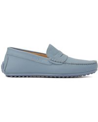 Kazar - Blaue Herren Leder Mokassins - Lyst