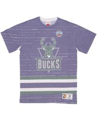 Mitchell & Ness - Tops ,Veelkleurig ,Katoen Nba Jumbotron 3.0 Tee Multi/Wit - Lyst