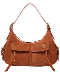 Pinko - Cargo Bag Classic Suede - Lyst