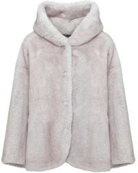 Bully - Jassen ,Grijs ,Polyester Jas Met Imitatiebont En Capuchon - Lyst