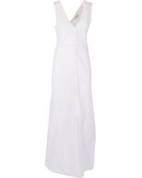 P.A.R.O.S.H. - Beach 26 V-Neck Maxikleid - Lyst