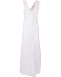 P.A.R.O.S.H. - Beach 26 V-Neck Maxi Jurk - Lyst