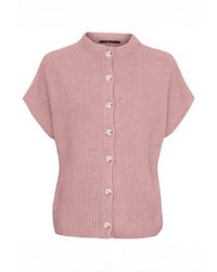 Btfcph - Truien & Vesten ,Roze ,Wol Mouwloos Gebreid Vest - Lyst