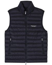 ARMANI EXCHANGE - Jassen ,Zwart ,Full-Zip Mouwloze Donsjas - Lyst