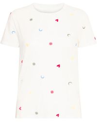 Ichi - Tops ,Veelkleurig ,Katoen Cloud Dancer Top & T-Shirt - Lyst