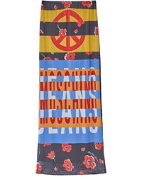 Moschino - Rokken ,Veelkleurig ,Tule Tule Lange Rok Met Seizoensprint - Lyst