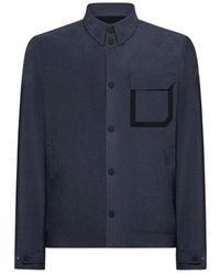 Rrd - Jassen ,Blauw ,Membranen Werkjas Met Knopen En Tapes - Lyst