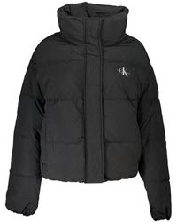Calvin Klein - Zwarte Jas Met Lange Mouwen En Zakken - Lyst