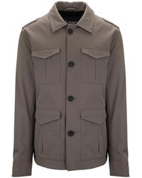 Herno - Jassen ,Bruin ,Button Jacket - Lyst