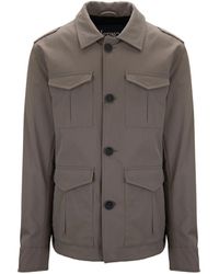 Herno - Jassen ,Bruin ,Button Jacket - Lyst