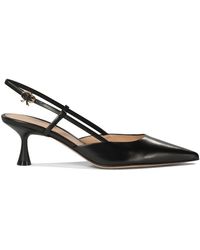 Gianvito Rossi - Schwarze Pumps Mit Goldener Schleifenschnalle - Lyst