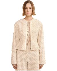 Ulla Johnson - Truien & Vesten ,Katoen Rosalind Zip Peplum Jacket - Lyst