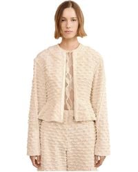 Ulla Johnson - Truien & Vesten ,Katoen Rosalind Zip Peplum Jacket - Lyst