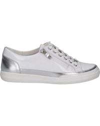 Caprice - Weiße Silberne Sneakers Für Frauen - Lyst