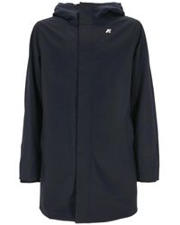 K-Way - Jassen ,Blauw ,Blauwe Bonded Jassen - Lyst
