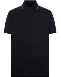 Gucci - Tops ,Zwart ,Katoen Polo Shirt Van Katoenen Jersey Piqué - Lyst