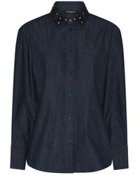Bruuns Bazaar - Overhemden ,Blauw ,Denim Chambra Bbsiwa Shirt - Lyst