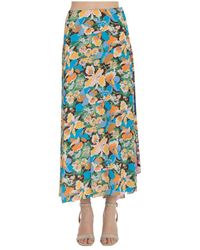 M Missoni Long Flower Skirt - Blauw
