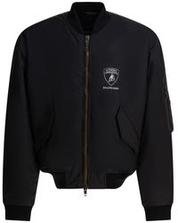 Balenciaga - Zwarte Bomberjack Aw25 - Lyst