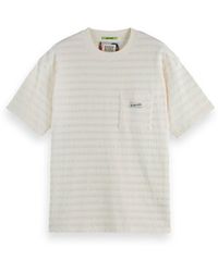 Scotch & Soda - Gestructureerde Horizonale T-Shirt Korte Mouw - Lyst