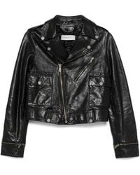 Golden Goose - Leather Biker Jacket - Lyst