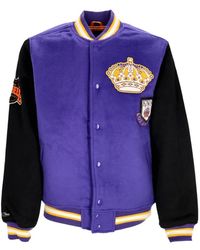 Mitchell & Ness - Jassen ,Paars ,Wol Nhl Team Legacy Varsity Jacket Loskin - Lyst