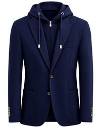 Eleventy - Jassen ,Blauw ,Wol Contemporary Jacket - Lyst