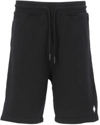 Marcelo Burlon - Lässige schwarze Bermuda-Shorts aus Baumwolle - Lyst