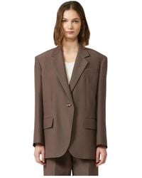 Weekend by Maxmara - Jassen ,Bruin ,Leer Blazer Floc - Lyst