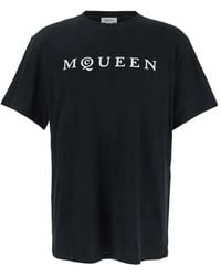 McQueen - Short-Sleeve Cotton T-Shirt - Lyst