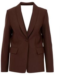 Semicouture - Jassen ,Bruin ,Wol Blazer - Lyst