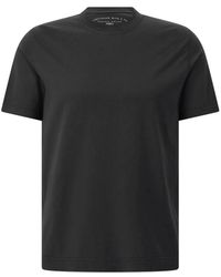 Fedeli - Tops ,Zwart ,Katoen Katoenen T-Shirt Klassieke Stijl Comfortabel - Lyst