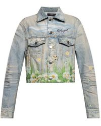 Amiri Stonewashed Denim Jacket - Blauw