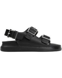 McQueen - Sleek Double Buckle Sandals For - Lyst