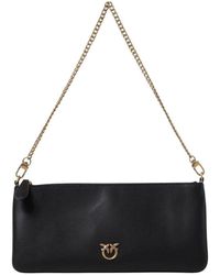 Pinko - Leder Schultertasche Mit Kettenriemen - Lyst