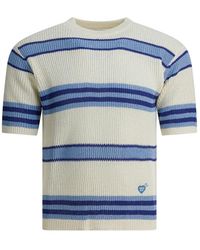 Human Made - Blau Gestreifter Strick Aw25 - Lyst
