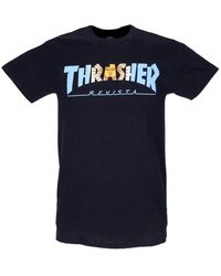 Thrasher - Tops ,Zwart ,Katoen Argentina Revista Tee Zwart - Lyst