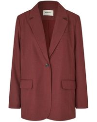 Modström - Jassen ,Rood ,Polyester Klassieke Gale 2 Blazer - Lyst