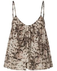 Pinko - Tops ,Veelkleurig ,Katoen Udine Top - Lyst