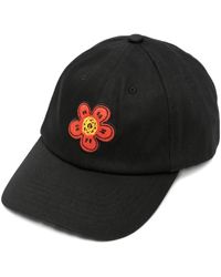 KENZO - Accessoires ,Zwart ,Katoen Futura 2000 Geborduurde Katoenen Pet - Lyst