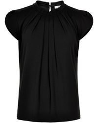 iN FRONT - Overhemden ,Zwart ,Polyester Zwarte Blouse Met Ruches - Lyst
