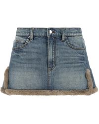 Alexander Wang - Rokken ,Blauw ,Denim Denim Miniskirt - Lyst