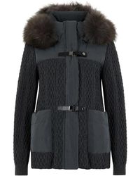 Moorer - Elegante Winterjacke Mit Fellkapuze - Lyst
