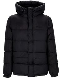Propaganda - Jassen ,Zwart ,Polyester Zwarte Puffer Donsjas Met Capuchon - Lyst